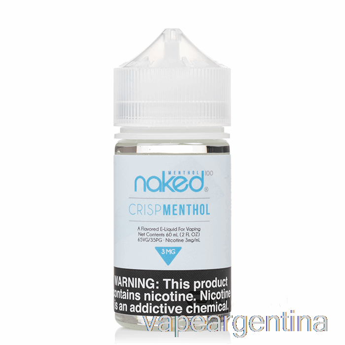 Mentol Crujiente - Mentol Desnudo 100 - 60ml 6mg Vape Descartable